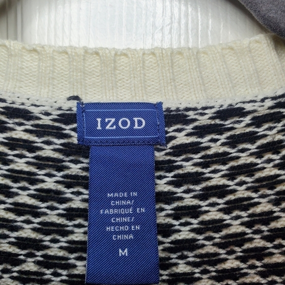 Izod Woman’s Size Medium Button Up Cardigan Knit Sweater Multi Color - Picture 12 of 12